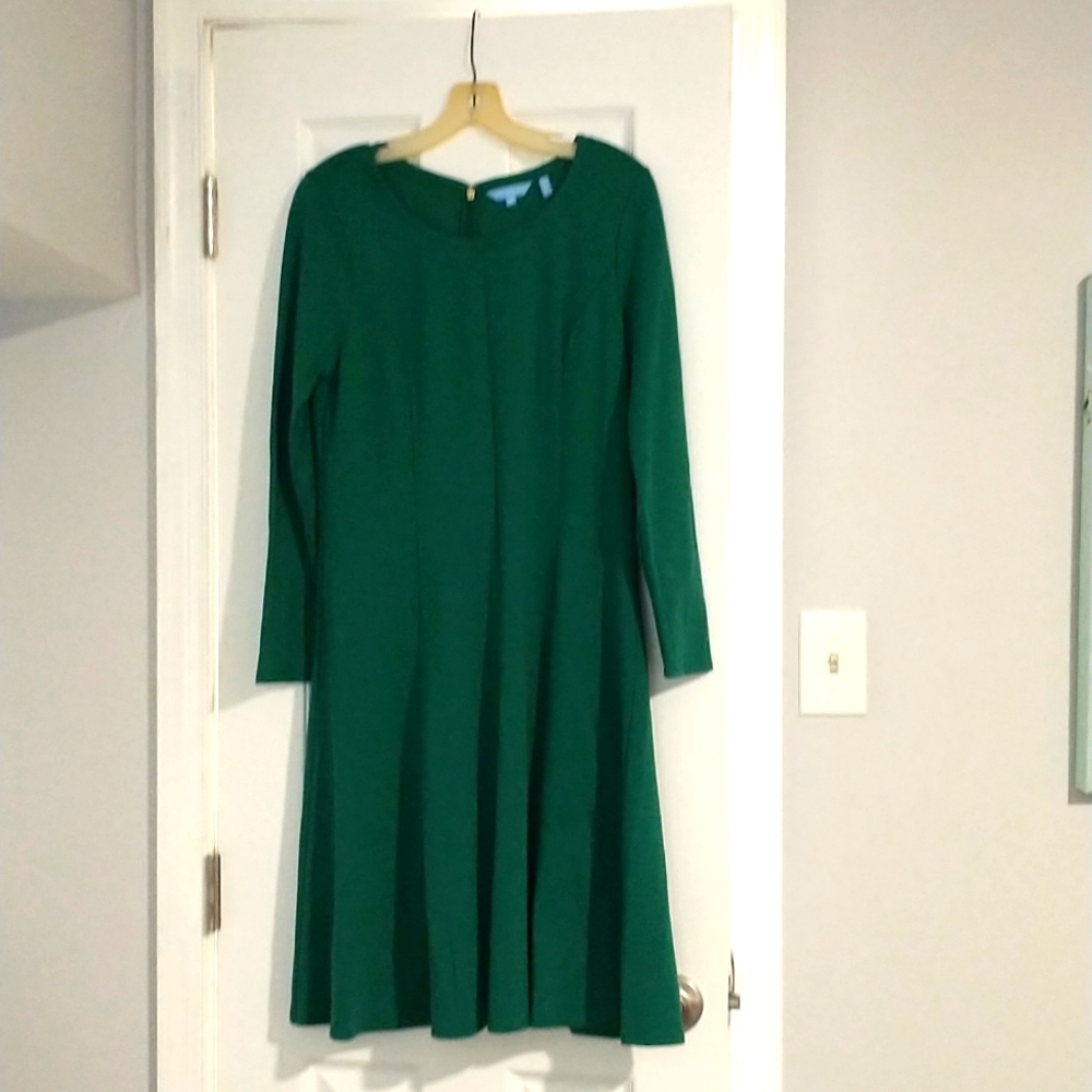 Draper James Long Sleeve Fit and Flare Ponte Dress